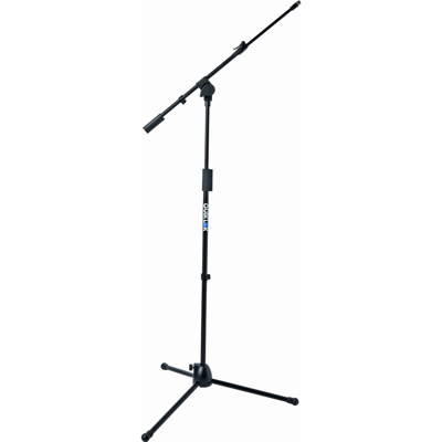 QuikLok A304 BK AM Microlite US thread, tripod microphone stand w/telescopic boom - Black