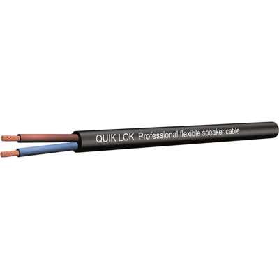 QuikLok CA225 (2 x 2.50 mm²) - Diameter 8.4mm - Black - 100m reel
