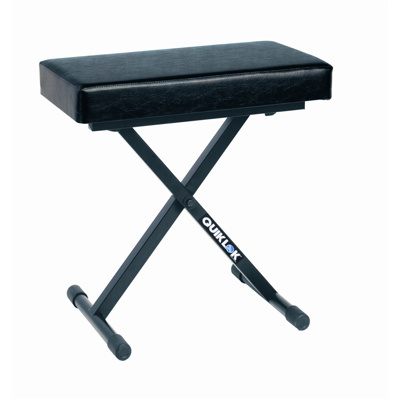 QuikLok BX718 Deluxe line keyboard bench with extra-thick 30x60cm seat cushion - Black