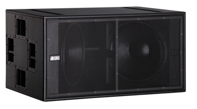 DB Technologies Active 2x18" Sub with hornloaded Reflextunnel, 3000 W/RMS, 2x18"  woofer