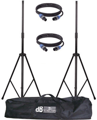 DB Technologies Kit comprising 2 x Tripods (D25mm) + bag & speakon to speakon cables