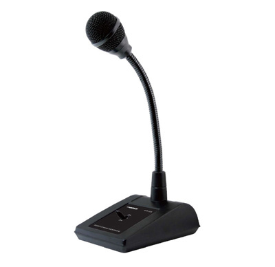 inDESIGN Heavy duty, dynamic desktop microphone with base. On/off/lock switch, 2 mt cable with XLR