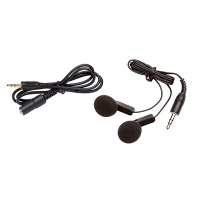 Listen dual ear bud, 92cm cable, black only
