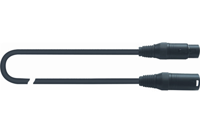 QuikLok Black Series Cable - 3P Female XLR to 3P Male XLR. 4.5M