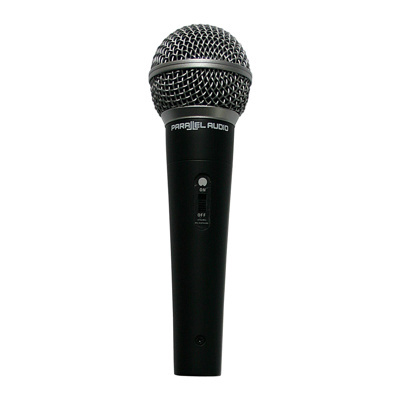 Parallel Dynamic plug in mic with switch, cast alloy body, supplied with a 5m XLR lead