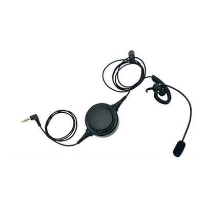 Pliant MicroCom In Ear Headset with PTT Button, Single Ear Left