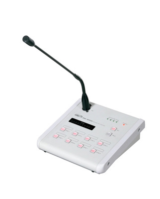 Inter-M Remote 8 zone mic station with All-Call function for PX-8000. CAT5e connection to PX-8000