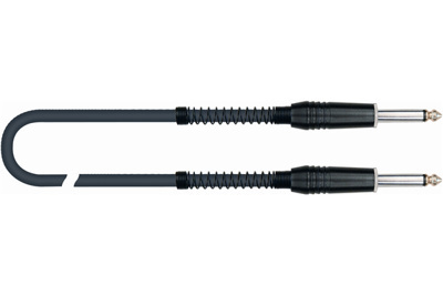 QuikLok Black Series Cable - 6.5mm straight mono jack to 6.5mm straight mono jack. 4.5M