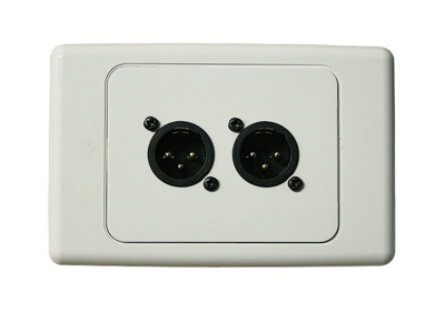 inDESIGN Wall plate Clipsal 2000 with 2 male 3 pin XLR