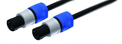 Maximum 10 metre spkr cable, 2 core cable Ø 10mm using genuine Neutrik NL2FC connectors
