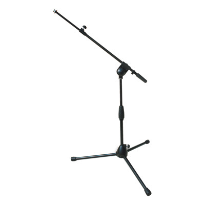 QuikLok A496 BK Performer, short tripod microphone stand w/telescopic boom -Black