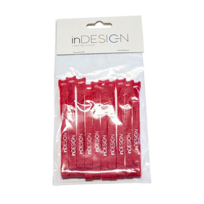 inDESIGN Cable Tie 15 x 200mm 10 pack. Red