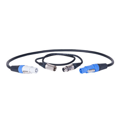 DB Technologies Set of 2x2 cables, 2 x Powercon links 70cm blue/grey, 2 x XLR M/F 70 cm