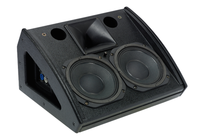 DB Technologies 2-way stage monitor, 2 x 8" RCF neodymium woofers with 2,5" VC, 1 x 1" HF driver