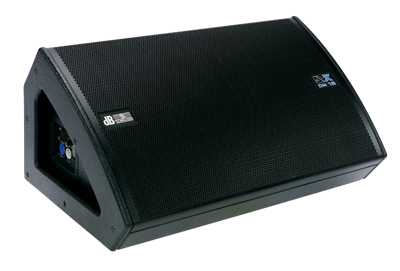 DB Technologies 2-way stage monitor, 1 x 15" RCF neodymium woofer with 3" VC, 1 x 1,4" CD driver