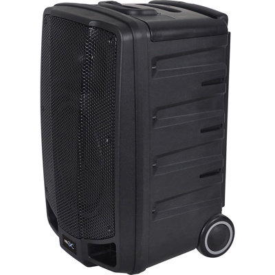 Parallel Helix 2510 passive extension speaker with retractable trolley handle and wheels