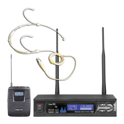 Parallel High Quality Headset wireless system package. LCD menu driven display, balanced XLR output