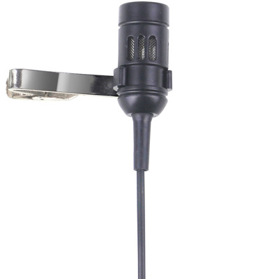 Parallel Uni-directional lapel mic, comes with lapel clip, windsock and TA4F