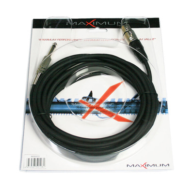 Maximum 5 metre mic cable, XLR-F to 6.3mm jack