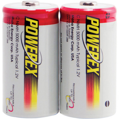 Powerex 2 x C battery 5000mAh Powerex Precharged