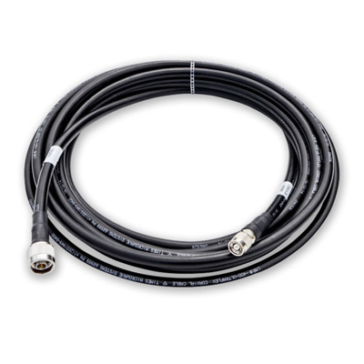 Pliant 20 foot (6.1m) LMR400 Ultra-flex coaxial antenna cable. RPTNC plug and N-Male connectors
