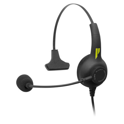 Pliant SmartBoom® LITE Single Ear Pliant® Headset with dual 3.5mm connector