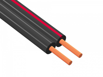 Maximum 100 metre reel of 2 conductor figure 8 speaker cable, 2 x 2.8mm (49/0.14)x2