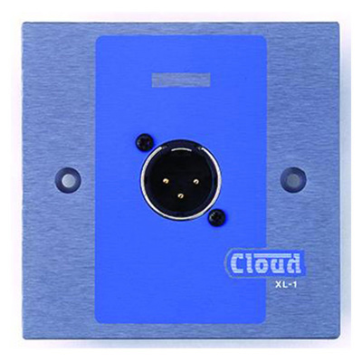 Cloud XLR wall plate with male 3 pin XLR connector. (similar to RL-1 & RSL-1). White