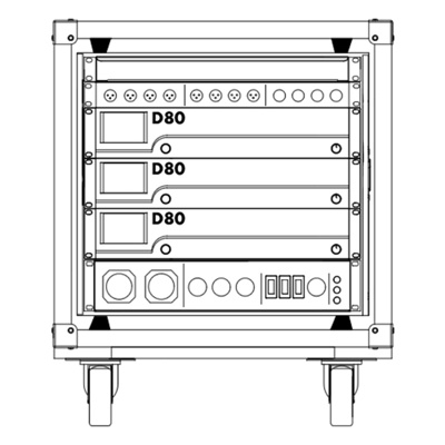 d&b audiotechnik D20/D80 rack I/O Panel