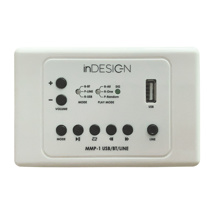 inDESIGN Media Player Wall Plate. USB & Bluetooth playback.3.5mm and balanced LINE in/out