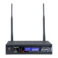 Parallel Handheld wireless system package. Half rack, metal chassis true diversity receiver 650MHz