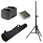 Parallel Deluxe accessory pack for Helix 2510 PA's. Dual charger,4xAA Batt, stand & stand bag