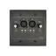 Cloud Active input plate with dual mic input. mic level control and 2 band EQ,  US style. Blk