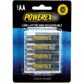 Powerex battery 4 pieces of AA size 2700mAh batteries 1.2v